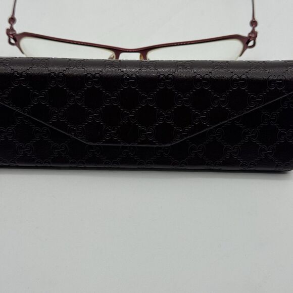 Gucci Eyeglasses 135 GG 2736 Q23 Women’s Burgundy/Bronze Italy Frame Only Rare - Picture 10 of 15